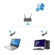 Adaptor retea Q A220 conectare wireless la internet WiFi USB 600 Mbps antena externa rotativa 360