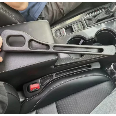 Set 2 organizatoare tip buzunar pentru scaun auto cu gaura la centura VISINIU