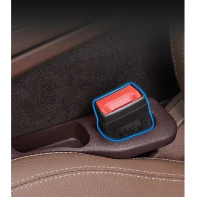 Set 2 organizatoare tip buzunar pentru scaun auto cu gaura la centura BEJ