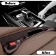 Set 2 organizatoare tip buzunar pentru scaun auto cu gaura la centura BEJ