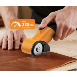 Foarfeca electrica fara fir pentru taiere materiale cu lama circulara si LED