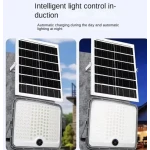 Proiector solar LED Exterior 400W IP65 cu panou separat cu senzor de miscare puternic