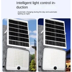 Proiector solar LED Exterior 400W IP65 cu panou separat cu senzor de miscare puternic