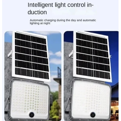 Proiector solar LED Exterior 400W IP65 cu panou separat cu senzor de miscare puternic