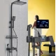 Coloana de dus Premium cu afisaj digital LCD 5 functii design modern profesional NEGRU