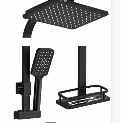 Coloana de dus Premium cu afisaj digital LCD 5 functii design modern profesional NEGRU