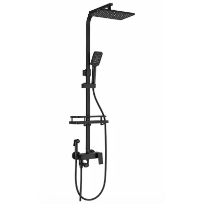 Coloana de dus Premium cu afisaj digital LCD 5 functii design modern profesional NEGRU