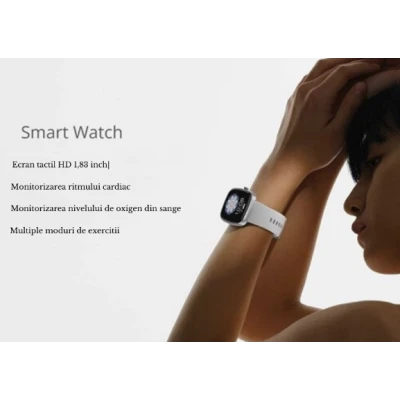 Ceas Smartwatch inteligent S5 GRI cu functii de monitorizare sanatate