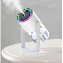 Umidificator si difuzor ultrasonic  de ulei esential Q JS09 cu lumina de noapte si proiector de stele capacitate 280ml