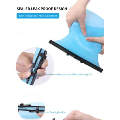 Punga din silicon reutilizabila pentru alimente cu sistem etansare clip 