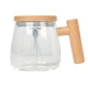 Cana pentru cafea cu mixer sticla/lemn capacitate 400 ml