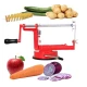 Aparat pentru feliat legume si fructe in spirala rezistent usor de folosit Rosu