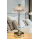 Lampa de masa 09 eleganta model cristal cu baza aurie design premium cu franjuri decorative