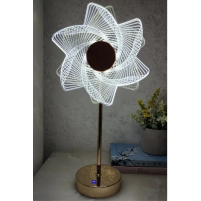 Lampa decorativa 18 Sun Flower Auriu Lumina Calda Rece