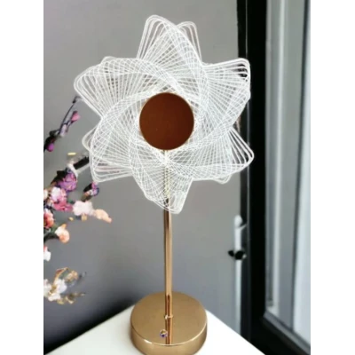 Lampa decorativa 18 Sun Flower Auriu Lumina Calda Rece