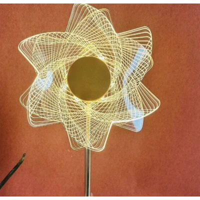 Lampa decorativa 18 Sun Flower Auriu Lumina Calda Rece