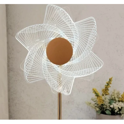 Lampa decorativa 18 Sun Flower Auriu Lumina Calda Rece
