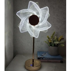 Lampa decorativa 18 Sun Flower Auriu Lumina Calda Rece