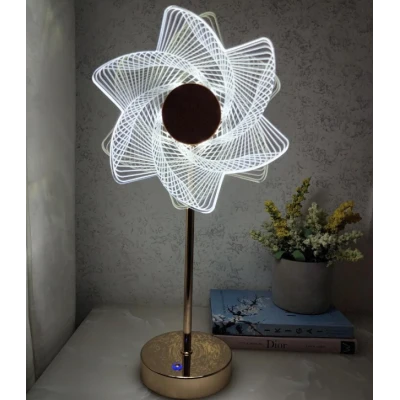 Lampa decorativa 18 Sun Flower Auriu Lumina Calda Rece