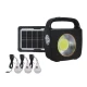 Kit solar pentru Iluminat CC002 1 cu Panou si 3 Becuri putere 100W