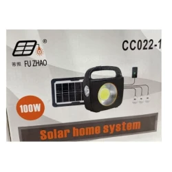 Kit solar pentru Iluminat CC002 1 cu Panou si 3 Becuri putere 100W