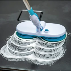 Mop cu acumulator rotatie dubla si fara fir Hurricane Floating Mop