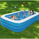 UB Piscina gonflabila pentru copii si adulti PVC 150x100 cu inaltime de 50 cm albastru/alb