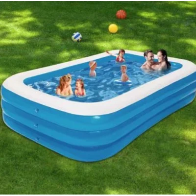 UB Piscina gonflabila pentru copii si adulti PVC 150x100 cu inaltime de 50 cm albastru/alb