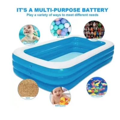 UB Piscina gonflabila pentru copii si adulti PVC 150x100 cu inaltime de 50 cm albastru/alb