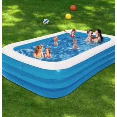 UB Piscina gonflabila pentru copii si adulti PVC 150x100 cu inaltime de 50 cm albastru/alb