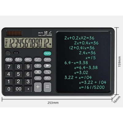 Calculator electronic cu tableta LCD pentru notite multifunctional