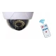 Camera falsa solara tip glob 55 LED control din telecomanda senzor de miscare Alba