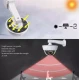 Camera falsa solara tip glob 55 LED control din telecomanda senzor de miscare Alba