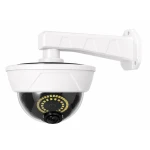 Camera falsa solara tip glob 55 LED control din telecomanda senzor de miscare Alba