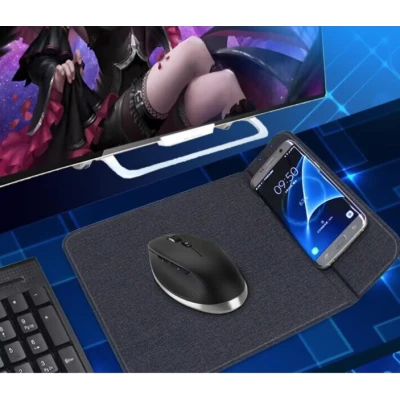 Mousepad pliabil cu incarcare wireless ergonomic 2000mA NEGRU