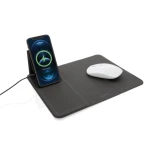 Mousepad cu incarcare wireless ergonomic NEGRU