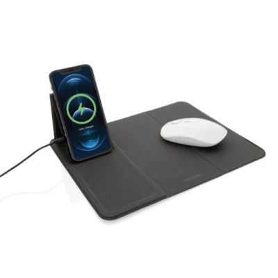 Mousepad cu incarcare wireless ergonomic NEGRU