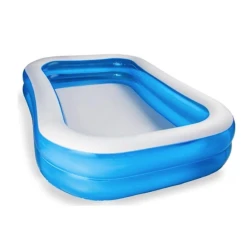 Piscina gonflabila dreptunghiulara pentru exterior 200 x 120 x 40 Cm Albastru/Alb