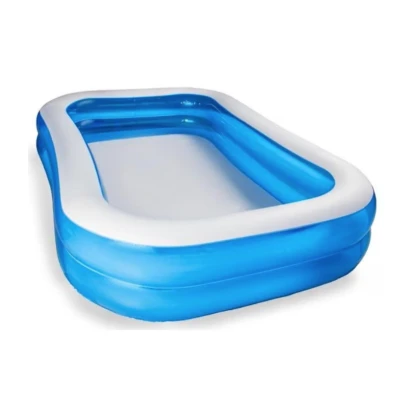 Piscina gonflabila dreptunghiulara pentru exterior 200 x 120 x 40 Cm Albastru/Alb