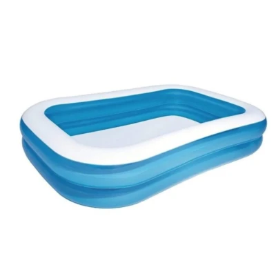 Piscina gonflabila dreptunghiulara pentru exterior 200 x 120 x 40 Cm Albastru/Alb