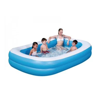 Piscina gonflabila dreptunghiulara pentru exterior 200 x 120 x 40 Cm Albastru/Alb