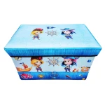 Cutie pliabila pentru depozitare tip taburet ALBASTRA 48x31x31 cm cu PIRATI dreptunghiulara