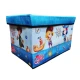Cutie pliabila pentru depozitare tip taburet ALBASTRA 48x31x31 cm cu PIRATI dreptunghiulara