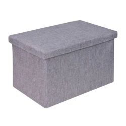 Cutie pliabila pentru depozitare tip taburet GRI 48x30x30 cm DREPTUNGHIULARA