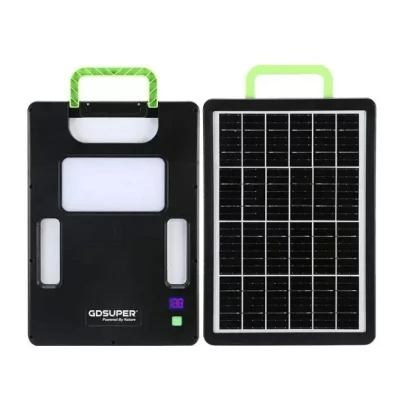 Panou solar fotovoltaic portabil cu lanterna 5000mAh GD980 putere 8W