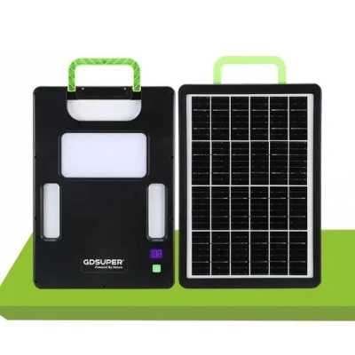 Panou solar fotovoltaic portabil cu lanterna 5000mAh GD980 putere 8W