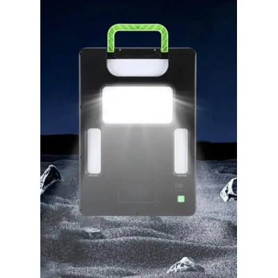 Panou solar fotovoltaic portabil cu lanterna 5000mAh GD980 putere 8W