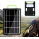 Panou solar fotovoltaic portabil cu lanterna 5000mAh GD980 putere 8W