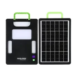 Panou solar fotovoltaic portabil cu lanterna 10000mAh GD990
