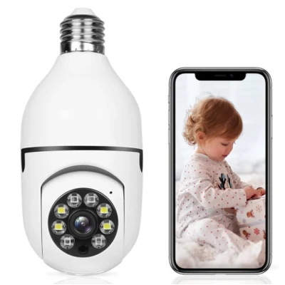 Camera de supraveghere tip Bec cu soclu E27 vedere pe noapte senzori de miscare alarma 1080P